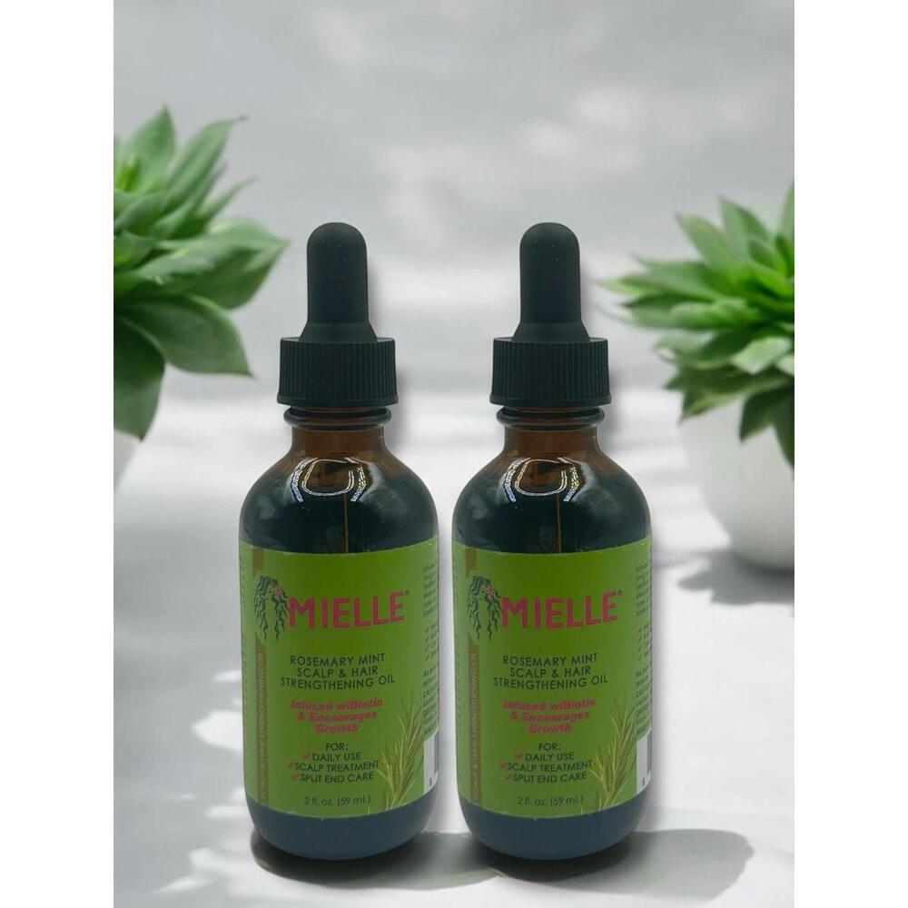 2 Mielle Organics Rosemary Mint Scalp & Hair Strengthening Oil Infused W/ Biotin